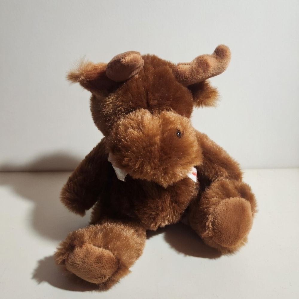Ronnie Brown Plush Moose Stuffed Animal Wishpets 8 Inches